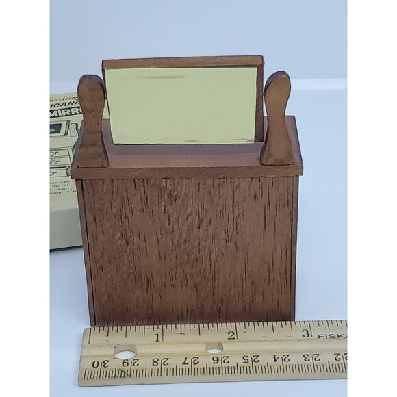 VTG  Shackman Dollhouse Miniatures NIB Wood Dresser Chest Drawers + Mirror - Picture 11 of 15